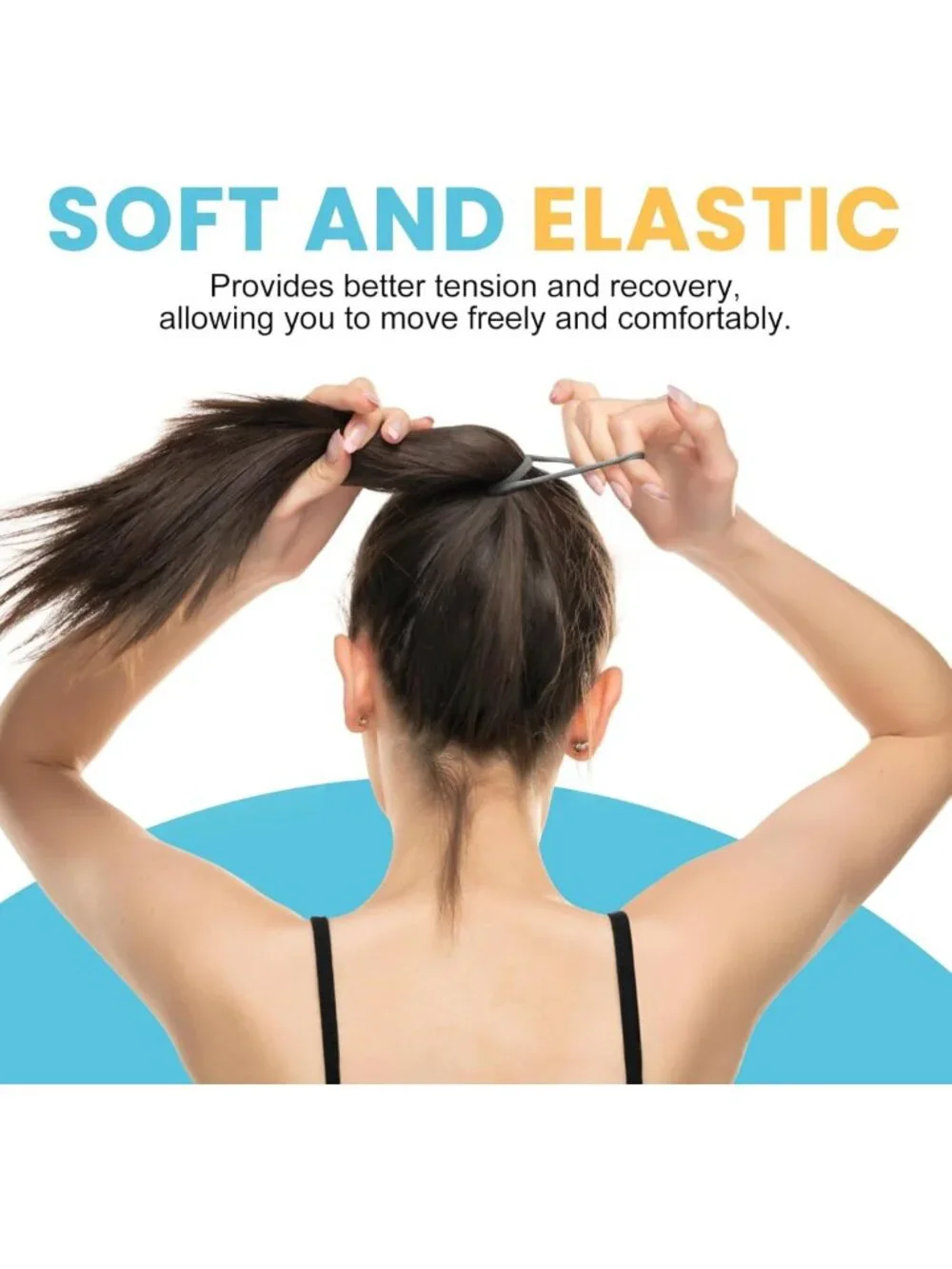 100 Pcs Soft Seamless Hair Ties - No Damage Ponytail Holders for All Hair Types